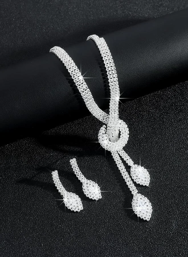 Take Two  2-Piece Embellished Necklace And Earrings Jewelry Set for Women | Best Price UAE